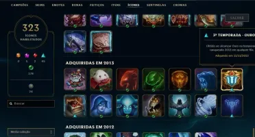 CONTA COM 10 ANOS - 345 SKINS (RIVEN CAMP S2 E TODAS ULT.)