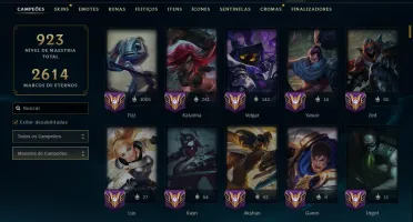 Conta High Level 944  324 Skins (4 Ultimates + 25 Míticas)