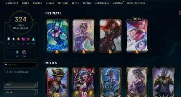 Conta High Level 944  324 Skins (4 Ultimates + 25 Míticas)