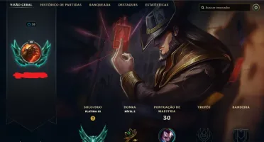 CONTA SMURF LOL PLATINA 3 55% WINRATE