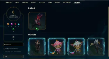 Conta Ferro 1 com 115 Champs e 95 Skin + 2 Prestigios Qiyana