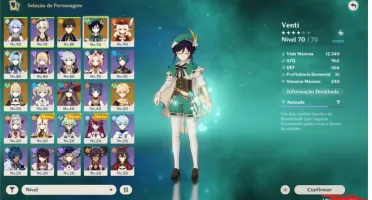 Conta genshi impact Top, klee+oração, ganyu+ amos