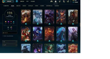 Conta league of legends - prata 4 - 126 Skins - lvl 199
