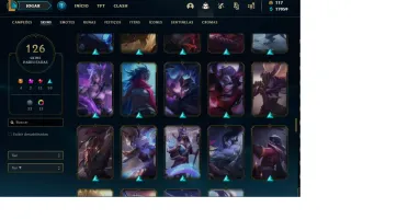 Conta league of legends - prata 4 - 126 Skins - lvl 199