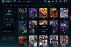 Conta league of legends - prata 4 - 126 Skins - lvl 199