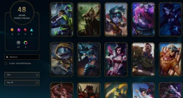CONTA LEAGUE OF LEGENDS - DIAMANTE 4, 116 CHAMPS 48 SKINS