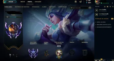 CONTA LEAGUE OF LEGENDS - DIAMANTE 4, 116 CHAMPS 48 SKINS