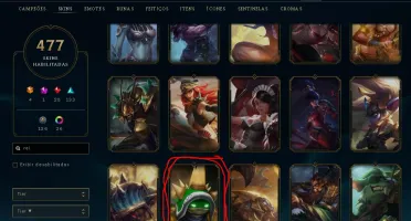Riven Campeonato/Ramus Rei/Kayle Juiza 477 Skins