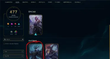 Riven Campeonato/Ramus Rei/Kayle Juiza 477 Skins