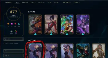 Riven Campeonato/Ramus Rei/Kayle Juiza 477 Skins