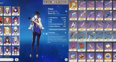 🔴⭐AR 55 Raiden, Yelan, Xiao, Ayaka, Mona, Diluc e Aloy ⭐🔴