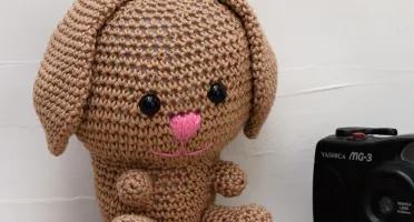 Coelho Marrom em Amigurumi