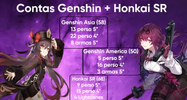 Conta America E Asia De Genshin + Conta Honkai Star Rail