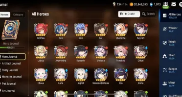 Conta Epic Seven ml5 midgame, epic 7 account