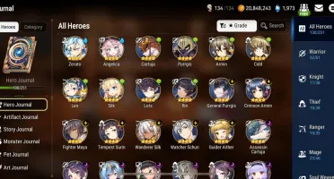 Conta Epic Seven ml5 midgame, epic 7 account