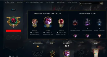 Conta de lol com 120 Skins Unranked pra sair logo!!!