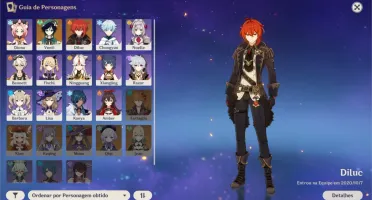 ✨ CONTA DE GENSHIN IMPACT ✨ PERSONAGENS E ITENS 5 ESTRELAS ✨