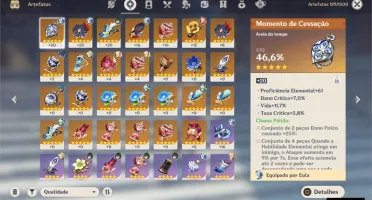 AR44 - XIAO + EULA + DILUC + QIQI + JEAN e mais...