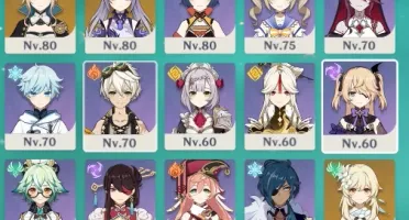 ayaka,venti,keqing c1, jean c1 e 3 armas t5 Aloy e arco