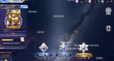 SAINT SEIYA AWAKENING - COM GEMAS AVANÇADAS E LIVROS