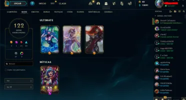 CONTA DE LOL LVL 278 - 122 SKINS