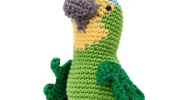 Papagaio Médio em Amigurumi