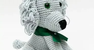 Cachorro Poodle em Amigurumi