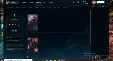 CONTA UNRANKED 23 CHAMPZ 3 SKINS!