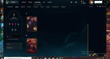 CONTA UNRANKED 23 CHAMPZ 3 SKINS!