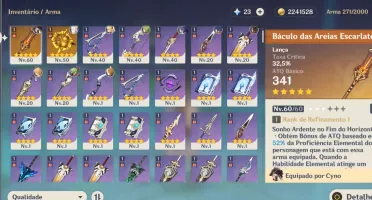 Cyno com bis+ Mona+ Qiqi + memórias da poeira(5* weapon)