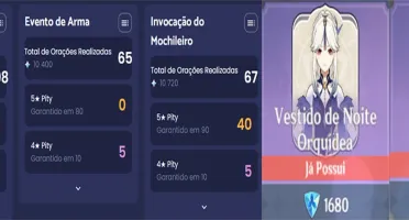 CONTA GENSHIN AR59 [12 Lendários e 8 ARMAS T5] Xiao e Jade