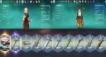 CONTA GENSHIN AR59 [12 Lendários e 8 ARMAS T5] Xiao e Jade