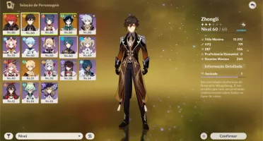 AR48 - Zhongli + Diluc + Venti + Atlas + Arma Passe e outros
