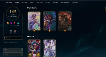 Conta league of Legends +150 skins