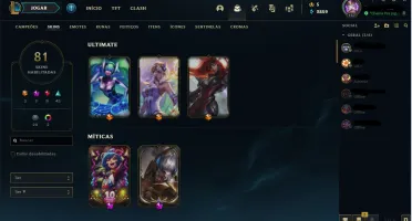 Conta TOP 81 skins ...