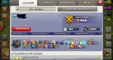 Conta CLASH OF CLANS - CV9 SEMI FULL