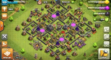 Conta CLASH OF CLANS - CV9 SEMI FULL