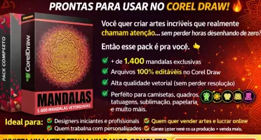 +1.400 Mandalas Vetorizadas Prontas Para Usar No Corel Draw!