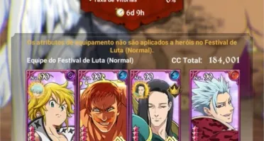 Conta Nanatsu - The Seven Deadly Sins - SEM EMAIL VINCULADO