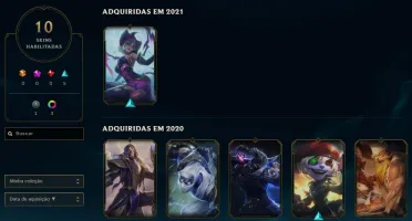 CONTA LEAGUE OF LEGENDS (ELO PLAT, 10 SKINS, 40 CHAMPS)