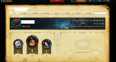 Conta lvl 30 unranked