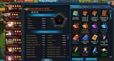 CONTA DE NARUTO ONLINE 195K E 220K