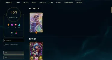 Fullacesso - Conta De 2016 - 107 Skins - Level 393 - 165 Cam