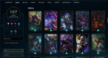 Fullacesso - Conta De 2016 - 107 Skins - Level 393 - 165 Cam
