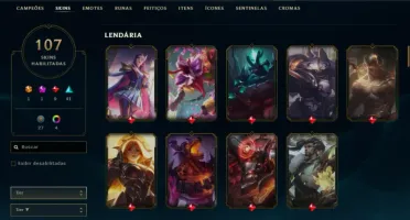 Fullacesso - Conta De 2016 - 107 Skins - Level 393 - 165 Cam