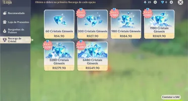 AR56 F2P: XIAO HUTAO EULA VENTI ZHONGLI QIQI + 4 ARMAS 5*