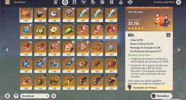 AR56 F2P: XIAO HUTAO EULA VENTI ZHONGLI QIQI + 4 ARMAS 5*