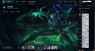 Conta League of Legends lvl 30 com skin Vayne Ladra de Almas