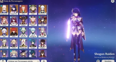 [AR54] Conta Genshin Impact Ayaka Raiden Diluc Mona Kokomi