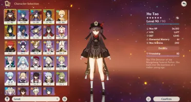 Ar55 Hu Tao C5 + Bis R2 + Xianyun + 140 Desejos